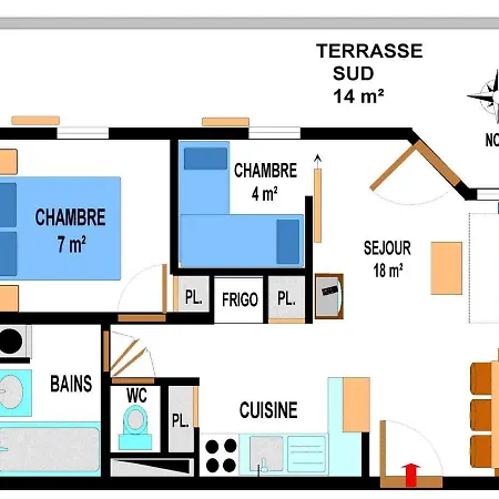 Apartment Cosy Au Pied Des Pistes - 6 Pers, 40m², Terrasse, Parking, Proche Commerces Et Services - Fr-1-508-13